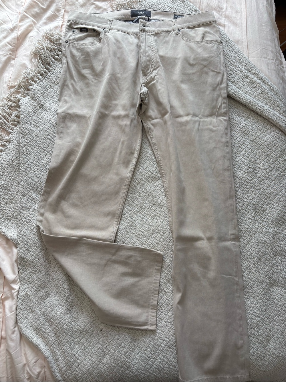 Men’s Chino Pants in Light Beige — Classic Straight Fit
